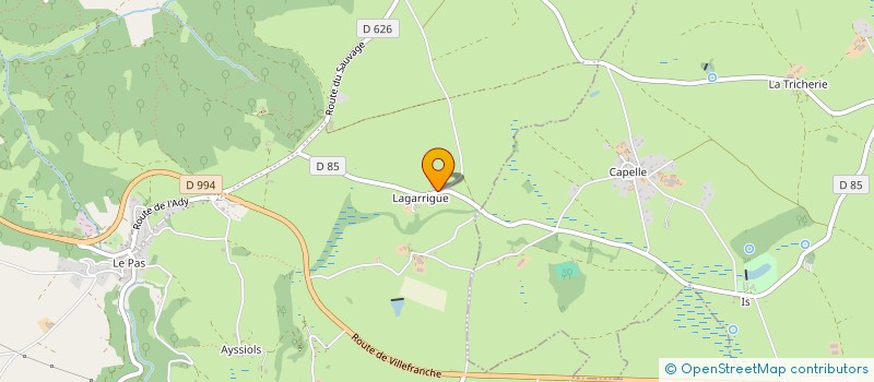 localisation de l'entreprise MONSIEUR PASCAL TREMOUILLES  DRUELLE BALSAC