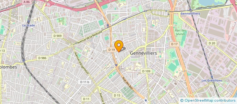 localisation de l'entreprise MONSIEUR PASCAL TRICAUD  GENNEVILLIERS