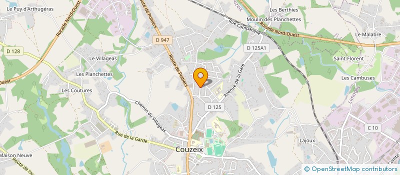 localisation de l'entreprise MONSIEUR PASCAL VAILLANT à COUZEIX