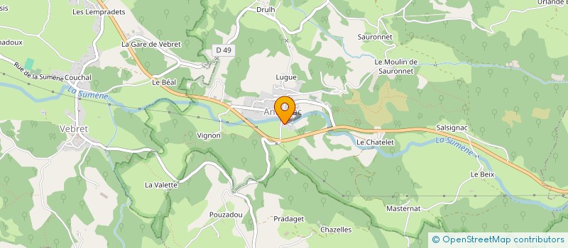localisation de l'entreprise MONSIEUR PASCAL VECHAMBRE à ANTIGNAC