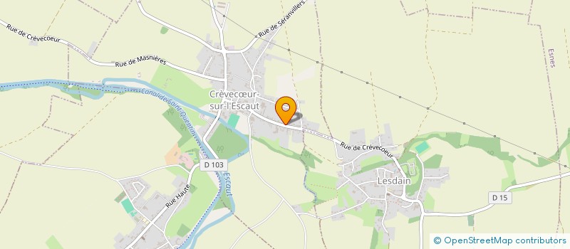 localisation de l'entreprise MONSIEUR PASCAL VERBRUGGHE  CREVECUR-SUR-L'ESCAUT