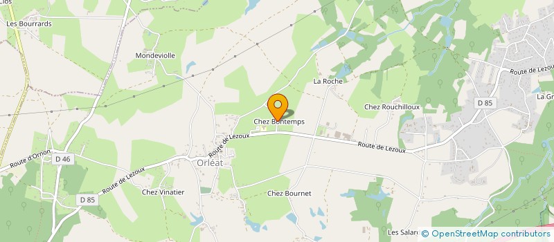 localisation de l'entreprise MONSIEUR PASCAL VIALON à ORLEAT