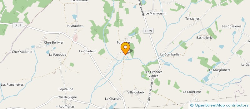 localisation de l'entreprise MONSIEUR PASCAL VIGNAUD à SAULGOND