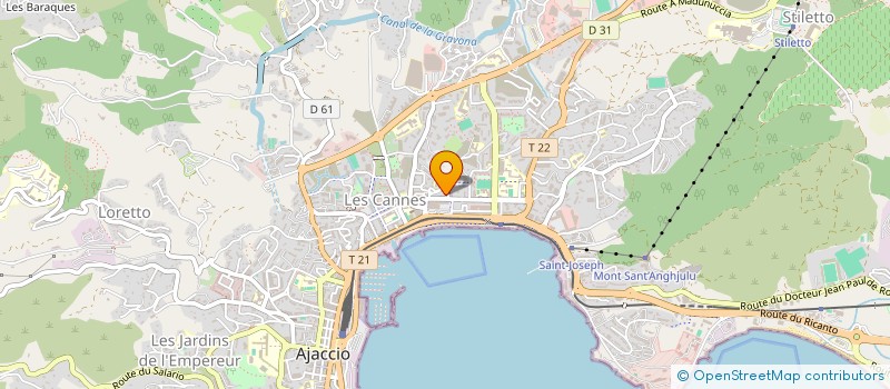 localisation de l'entreprise MONSIEUR PASCAL VIGNEAU  AJACCIO