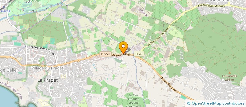 localisation de l'entreprise MONSIEUR PASCAL WALLET à LE PRADET