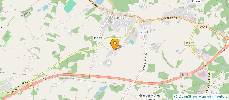 localisation de l'entreprise MONSIEUR PASCALE FRETILLE  ETAGNAC