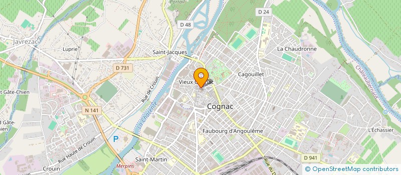 localisation de l'entreprise MONSIEUR PATRICE AUBERT à COGNAC
