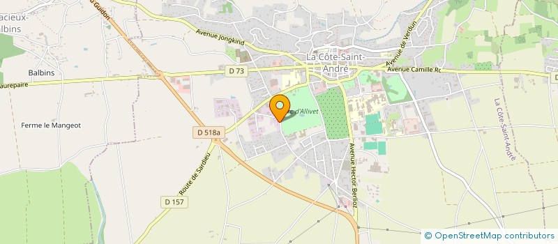 localisation de l'entreprise MONSIEUR PATRICE BAULE  LA COTE-SAINT-ANDRE