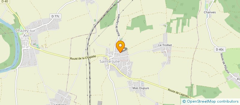 localisation de l'entreprise MONSIEUR PATRICE BELOT-ARNAUD  SAINTE-JULIE