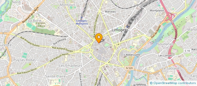 localisation de l'entreprise MONSIEUR PATRICE BENEIX à LIMOGES