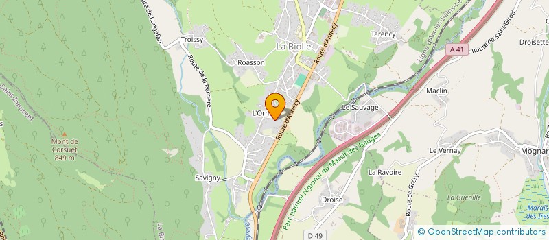 localisation de l'entreprise MONSIEUR PATRICE BLARD à LA BIOLLE