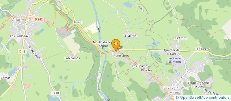 localisation de l'entreprise MONSIEUR PATRICE BLONDOR  MOUTIER D'AHUN