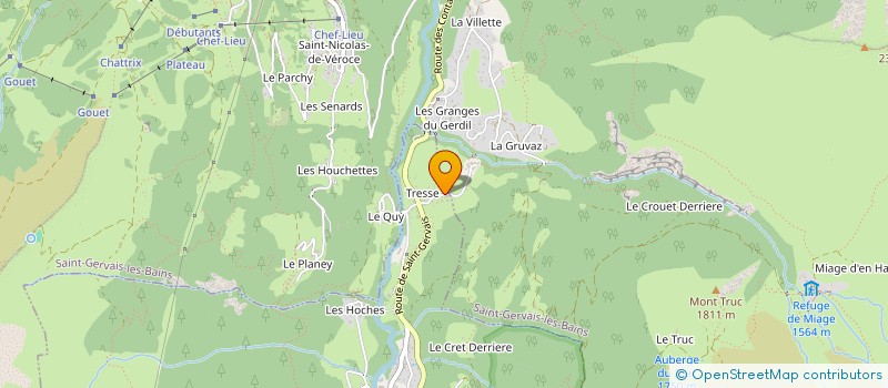 localisation de l'entreprise MONSIEUR PATRICE BOUCHARD  LES CONTAMINES-MONTJOIE