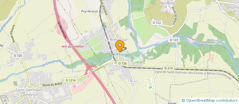 localisation de l'entreprise MONSIEUR PATRICE BOURSANGE  LE BREUIL-SUR-COUZE