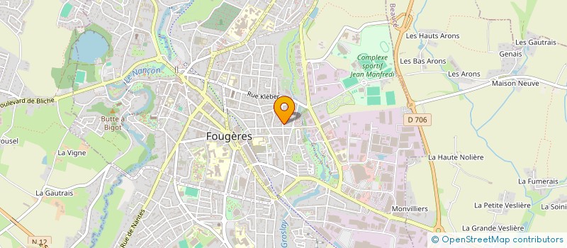 localisation de l'entreprise MONSIEUR PATRICE BOUVIER à FOUGERES