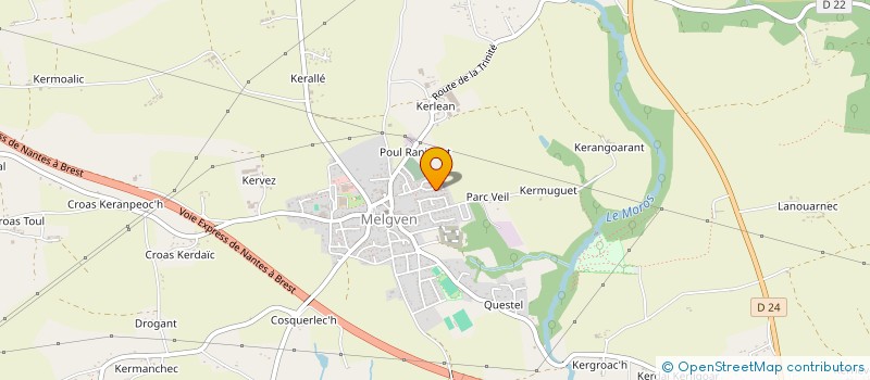 localisation de l'entreprise MONSIEUR PATRICE BROLY  MELGVEN