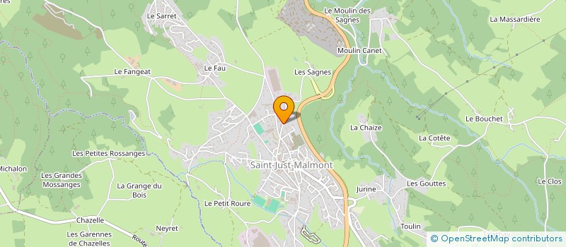 localisation de l'entreprise MONSIEUR PATRICE BRUN  SAINT-JUST-MALMONT