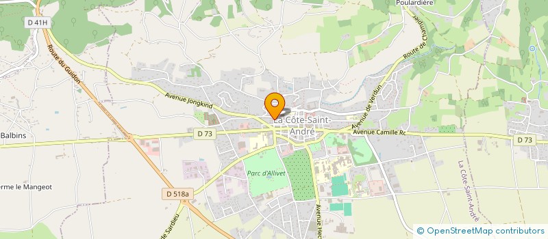 localisation de l'entreprise MONSIEUR PATRICE CARLIER à LA COTE-SAINT-ANDRE