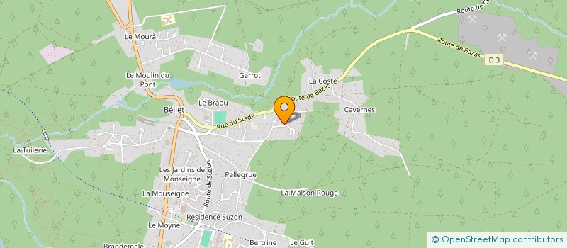 localisation de l'entreprise MONSIEUR PATRICE CASSAGNE  BELIN-BELIET