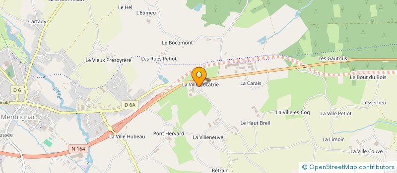 localisation de l'entreprise MONSIEUR PATRICE CHEVALIER  MERDRIGNAC