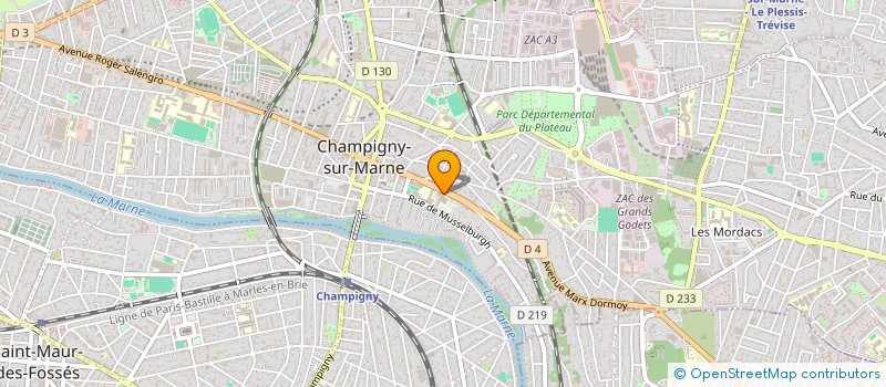 localisation de l'entreprise MONSIEUR PATRICE COMMEGEILLE à CHAMPIGNY-SUR-MARNE