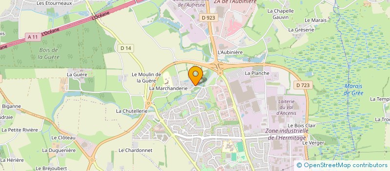 localisation de l'entreprise MONSIEUR PATRICE CUSSONNEAU  ANCENIS-SAINT-GEREON