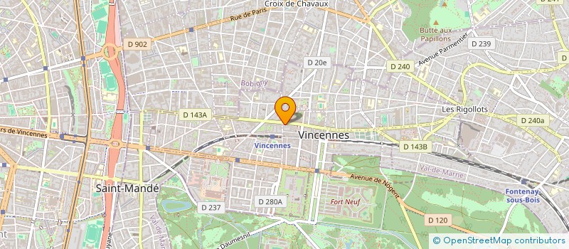 localisation de l'entreprise MONSIEUR PATRICE DAVID à VINCENNES