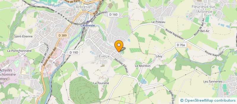 localisation de l'entreprise MONSIEUR PATRICE DAVID  EVEUX