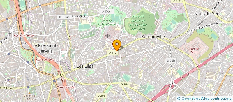 localisation de l'entreprise MONSIEUR PATRICE DEFINEL à LES LILAS