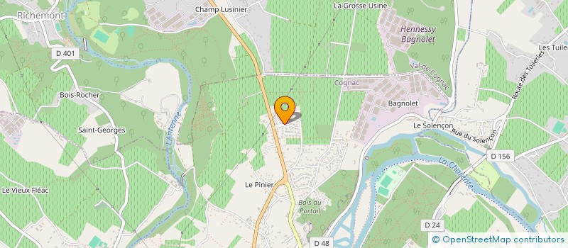 localisation de l'entreprise MONSIEUR PATRICE DOGARON à COGNAC