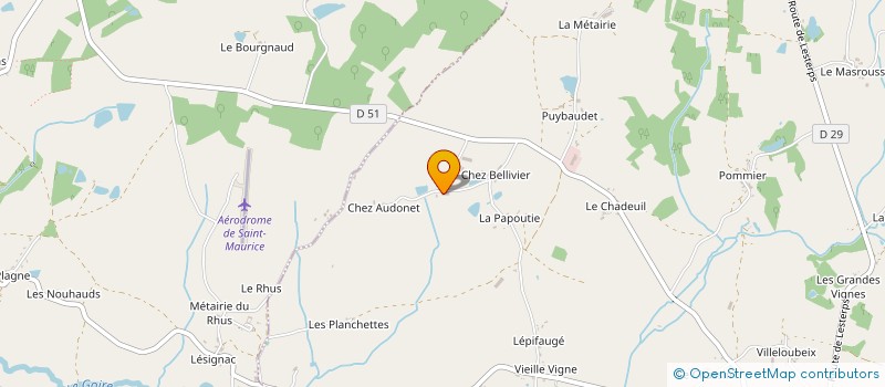 localisation de l'entreprise MONSIEUR PATRICE DUFOURNAUD à SAULGOND