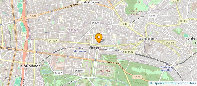 localisation de l'entreprise MONSIEUR PATRICE FAYET à VINCENNES