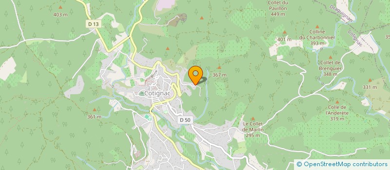 localisation de l'entreprise MONSIEUR PATRICE FILTEAU  COTIGNAC