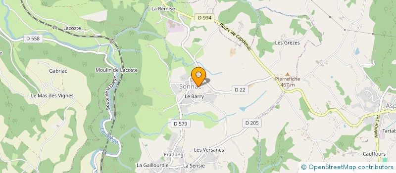 localisation de l'entreprise MONSIEUR PATRICE FONTALBAT  NAUSSAC