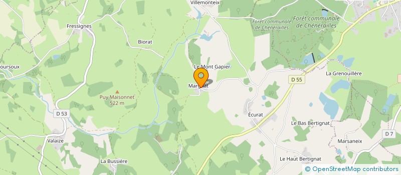 localisation de l'entreprise MONSIEUR PATRICE FOUSSADIER à SAINT-PARDOUX-LES-CARDS