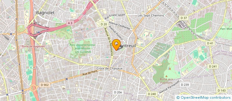 localisation de l'entreprise MONSIEUR PATRICE GAVALY à MONTREUIL