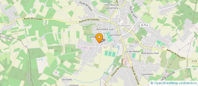 localisation de l'entreprise MONSIEUR PATRICE GESRET  FRONTON