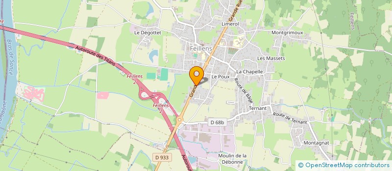 localisation de l'entreprise MONSIEUR PATRICE GONOD  FEILLENS