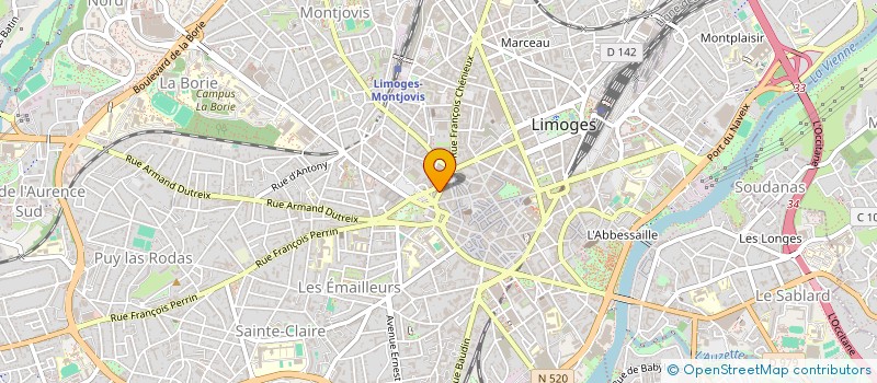 localisation de l'entreprise MONSIEUR PATRICE GRIMAUD à LIMOGES