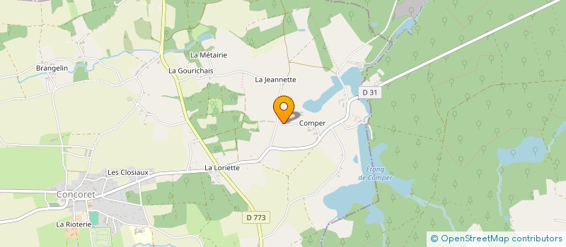 localisation de l'entreprise MONSIEUR PATRICE GUELT  CONCORET