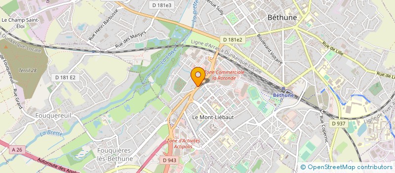 localisation de l'entreprise MONSIEUR PATRICE GUELTON à BETHUNE