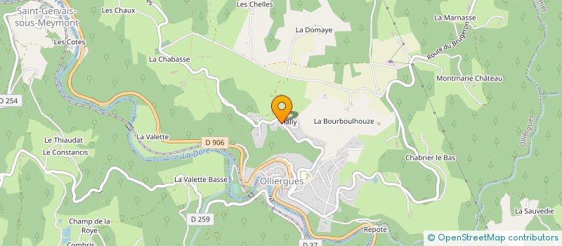 localisation de l'entreprise MONSIEUR PATRICE GUILLAUMONT à OLLIERGUES