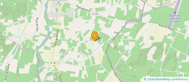 localisation de l'entreprise MONSIEUR PATRICE HAMELIN  LA BAUME DE TRANSIT