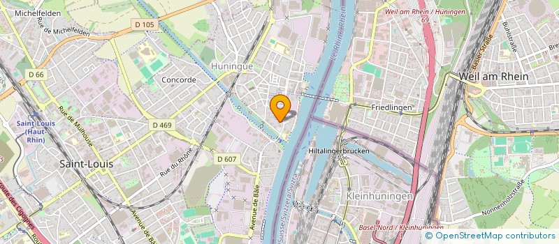 localisation de l'entreprise MONSIEUR PATRICE HENRY  HUNINGUE