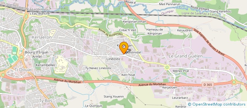 localisation de l'entreprise MONSIEUR PATRICE HURTREZ à QUIMPER