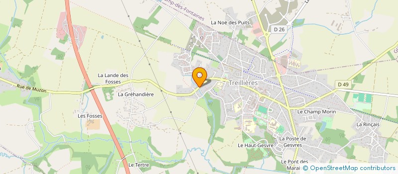 localisation de l'entreprise MONSIEUR PATRICE JAHAN  TREILLIERES