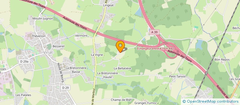 localisation de l'entreprise MONSIEUR PATRICE JANODY  VIRIAT