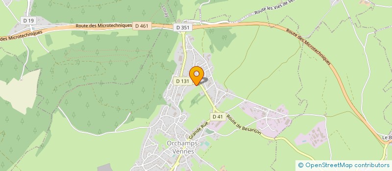 localisation de l'entreprise MONSIEUR PATRICE JEANNEROT  ORCHAMPS-VENNES