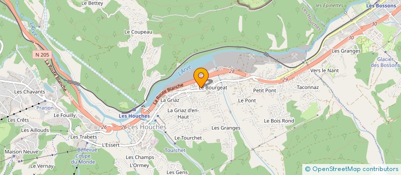 localisation de l'entreprise MONSIEUR PATRICE LABARBE  LES HOUCHES