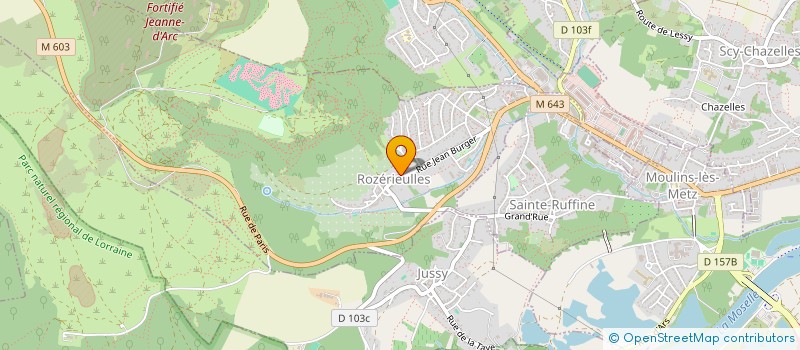 localisation de l'entreprise MONSIEUR PATRICE LANTERNIER  ROZERIEULLES